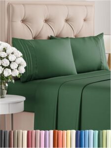 Queen Size Deep Pocket Sheet Sets – 4 Piece Cooling, Soft & Wrinkle-Free Bedding - Image 3