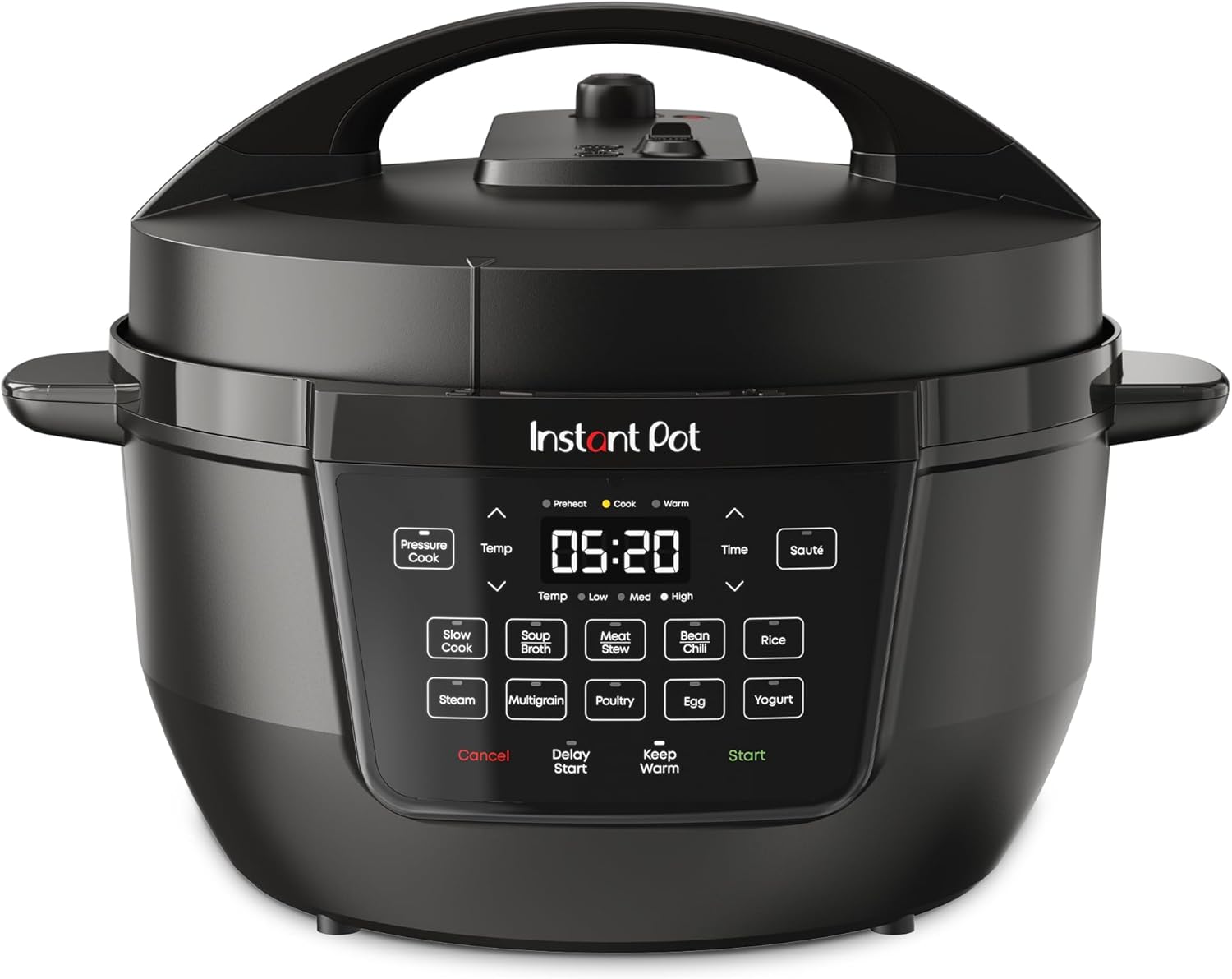 Family using Instant Pot Duo Plus RIO Wide for dinner