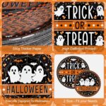 Halloween party disposable plates with spider and ghost prints