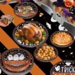 Spooky Halloween paper plates for desserts and snacks