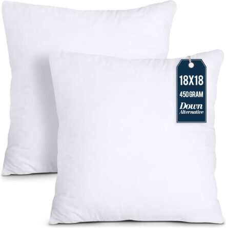Square 18x18 pillow fillers for home décor