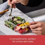Rubbermaid Brilliance Food Storage Containers BPA Free Airtight Lids Ideal for Lunch Meal Prep & Leftovers Set of 5 (3.2 Cup) - Image 4