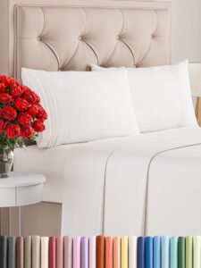 deep pocket fitted sheet white color queen size deep pocket sheet set white